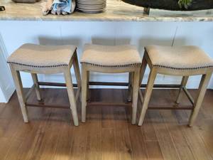 lot 63 image: Three Bar Stools by Madison Park