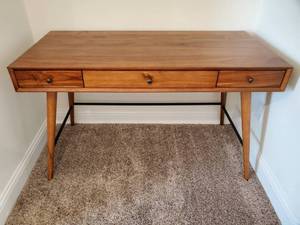 lot 87 image: 3-Drawer Wood Desk by Calmart