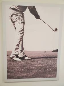 lot 104 image: Sepia Golf Print on Canvas