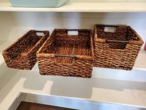 lot 183 image: 3 Wicker Baskets