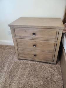 lot 120 image: 3-Drawer Side Table by Legacy Classic Furniture
