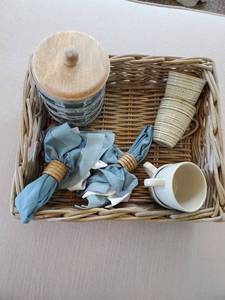 lot 148 image: Basket with Kitchen Accessories