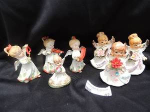 lot 42 image: FLOWER ANGELS -  October X 2 and  December X 1  plus 3 Musical Angels