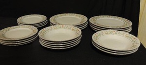 lot 73 image: 1982 Ashleys Overseas China  Eternal love 8 saucers, 8 soup bowls, 8 dinner plates  24 PCS