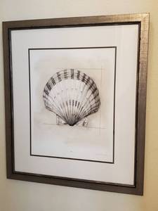lot 22 image: Framed Signed Art by Megan Meagher Shell Schematic III