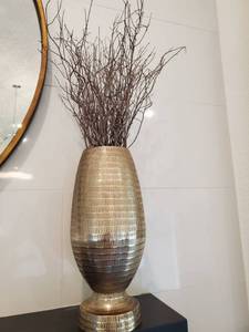 lot 46 image: Metal Vase with Sticks
