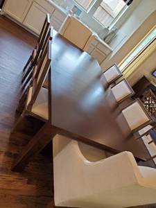 lot 88 image: Dark Wood Dining Table