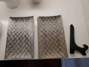 lot 95 image: Pair of Silver Ceramic Trays