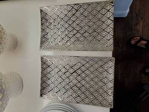 lot 96 image: Pair of Silver Ceramic Trays