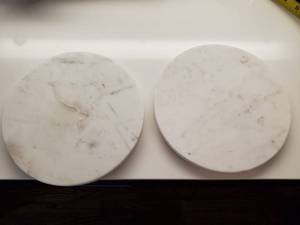 lot 103 image: 8 Round Marble Board by Creative Co-op