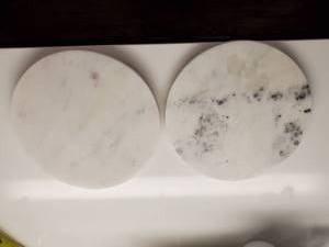 lot 104 image: 8 Round Marble Board by Creative Co-op