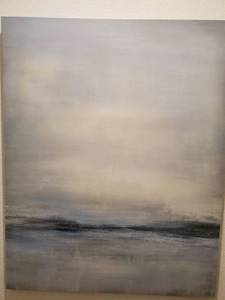 lot 140 image: Blue & Grey Giclee on Canvas Zen Fields
