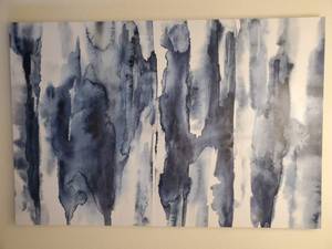 lot 186 image: White &amp Blue Giclee on Canvas Pools of Blue
