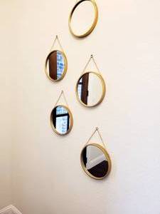 lot 187 image: Five Round Hanging Mirrors