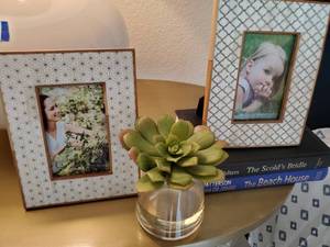 lot 199 image: 2 Tozai Frames, Faux Succulent & 2 Books