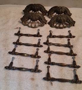 lot 1037 image: vintage drawer  cabinet handles