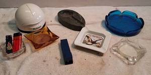 lot 1053 image: ashtrays and cigarette roller