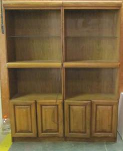 lot 1105 image: 2 Wooden Shelving Units