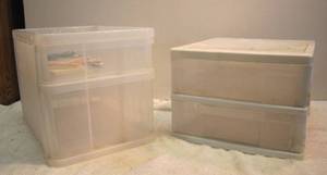 lot 1114 image: 2 Sets of Plastic Drawers
