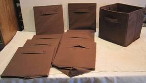 lot 1133 image: 9 Cloth-Sided Storage Cubes