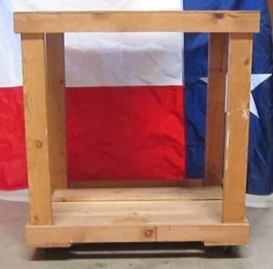 lot 1147 image: Wooden Rolling Cart