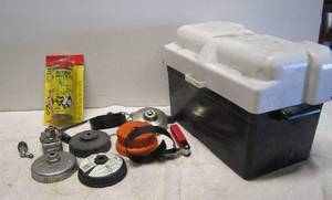 lot 1230 image: Battery box and oil filter wrenches