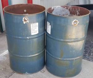 lot 1322 image: Two 55 gallon trash barrels