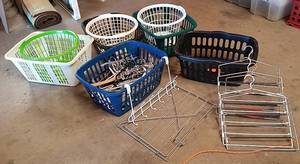 lot 1294 image: laundry baskets and hangers