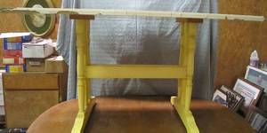 lot 1351 image: Yellow and white dining table