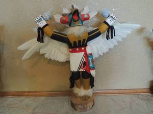 lot 62 image: Kachina doll- NAVAJO 16x18  - BELIEVE IT IS  APACHE DANCER, Unmarked
