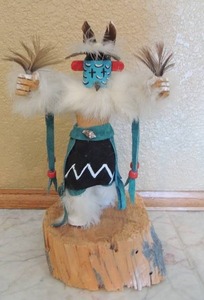 lot 65 image: Kachina doll-  Road Runner 8H    -   A. Bebo SIGNED
