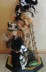 lot 96 image: Play Ground of the Hopi Clowns  Kachina 94 by Cindy Kachada 14x9