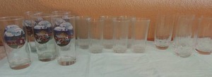 lot 77 image: Five House barn glasses - 6 water and 4 tea GLASSES