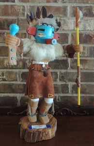 lot 13 image: Kachina Doll M-2293 Morning Singer dressed by B. COHO 1998  24x14