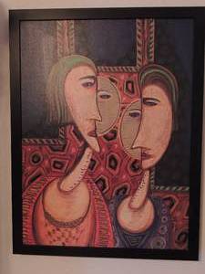 lot 147 image: 2 Print on Canvas by Rabbor 03 43x33 Russian style