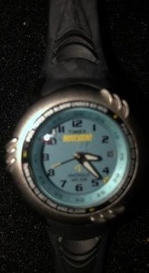 lot 104 image: Timex Indigo Night Light Alarm Watch. Appears never  worn  still in box