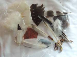 lot 114 image: Kachina Doll accessories- Feathers and Beads
