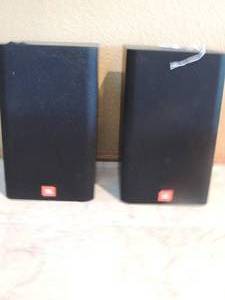 lot 55 image: JBL M5 Bookshelf Speakers - Black - 8 Ohms - 50 Watt - Dimensions 11 Height x 7.5 Depth x 7 Width  QTY 2