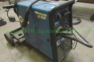 lot 3 image: Millermatic 210 and M-25 gun welding system on cart