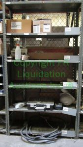lot 27 image: Metal utility shelf plus contents as shown