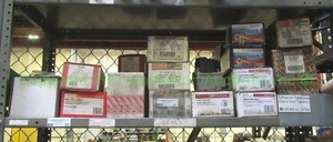 lot 31 image: Contents of single shelf including Honeywell gas valves