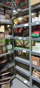 lot 42 image: Metal utility shelf. Contents not included