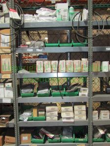 lot 46 image: Contents of 6 shelves including HVAC parts, components etc. as shown