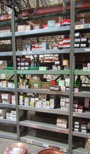 lot 54 image: Metal utility shelf. Contents not included