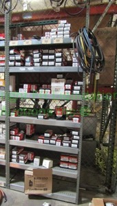 lot 56 image: Metal utitlity shelf. Contents not included