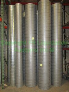 lot 80 image: Vermont large size spiro ducting. Tallest is 10