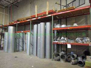 lot 81 image: Pallet rack five sections, 40ft. Contents not included