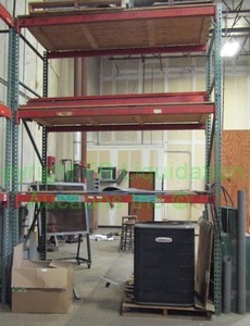 lot 88 image: Pallet rack one section, 8ft. Contents not included