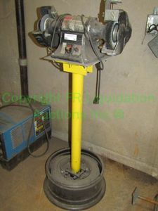 lot 94 image: Dayton 6 variable speed bench grinder, one wheel broken