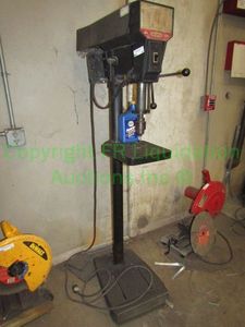 lot 96 image: Dayton drill press model 3Z566. 64 x 14 x 27